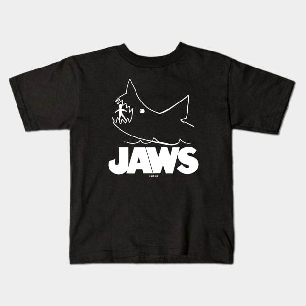 Jaws movie Kids T-Shirt by TMBTM